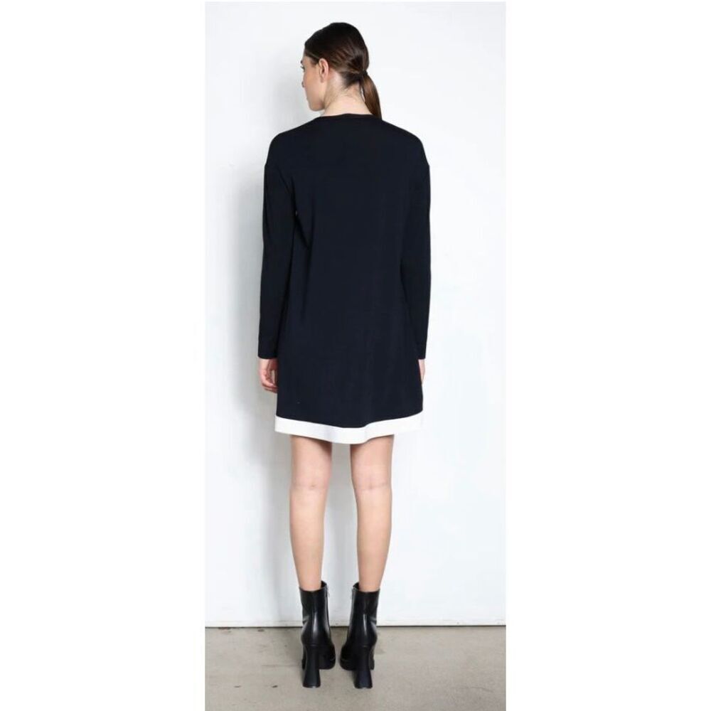 Marie Saint Pierre wool blend, black and white dress or tunic.  RETAILS FOR $990 - Picture 4 of 11